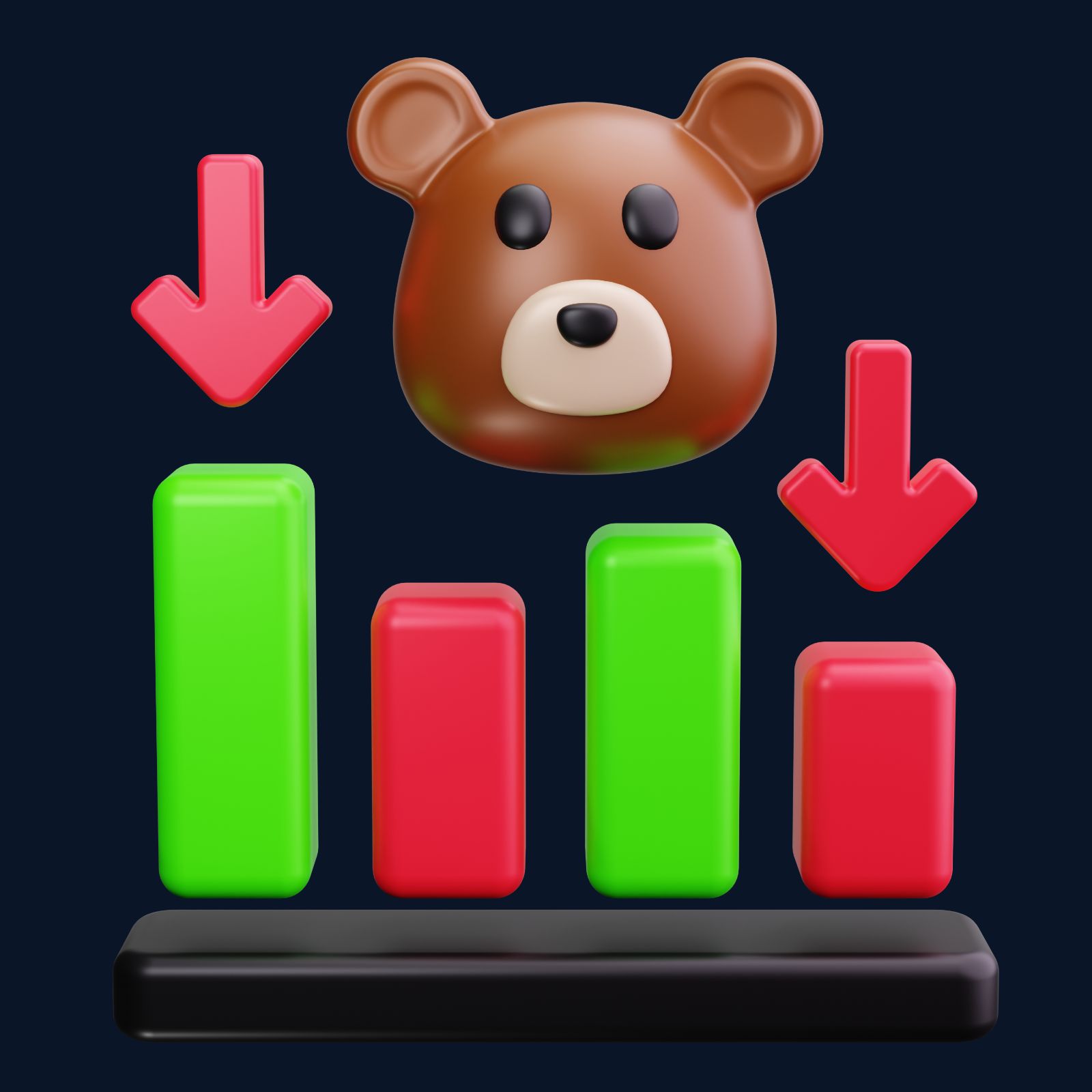 Bearish market trend chart